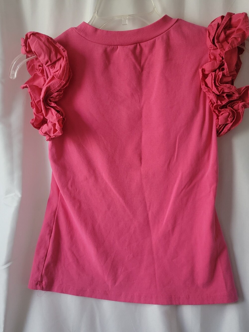 Pink Ruffle Top - Barbiecore Preppy Style - Picture 2 of 4